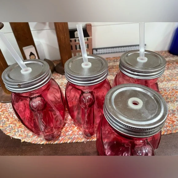 FLAMINGO DRINK TUMBLERS SET OF 4 - Picture 2 of 3